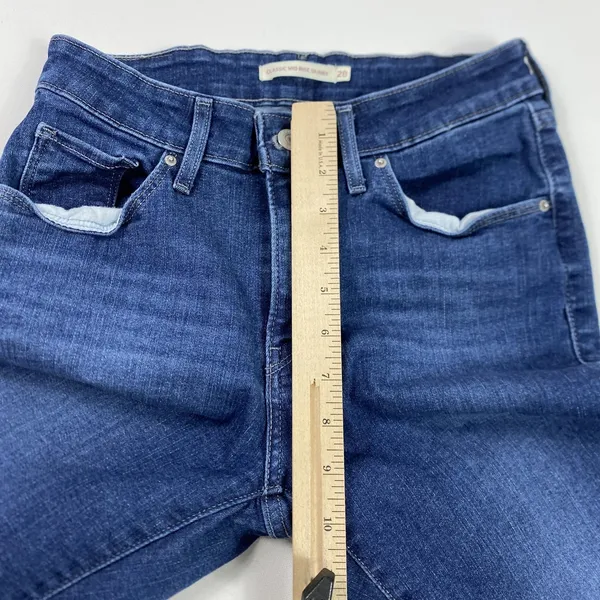 Levis Jeans Womens 28 Blue Classic Mid Rise‎ Skinny Stretch Denim Five Pocket - Image 4