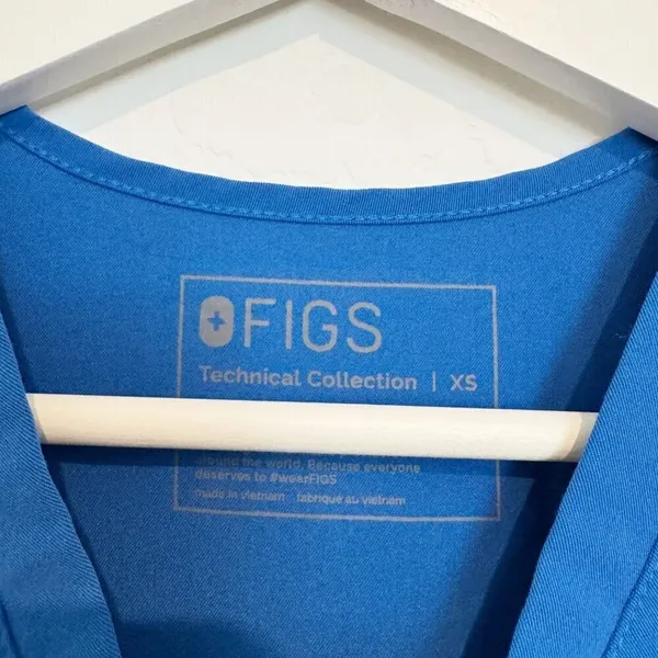 Figs Catarina Scrub‎ Top XS Medical Nurse Technical Comfort Work V Neck - Image 5