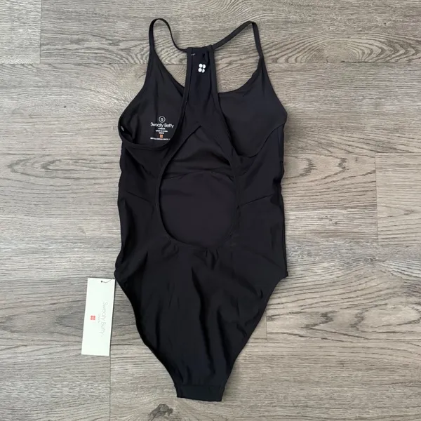 Sweaty Betty Aqua Xtra Life Performance Swimsuit S Black One Piece Racerback NWT - Image 6