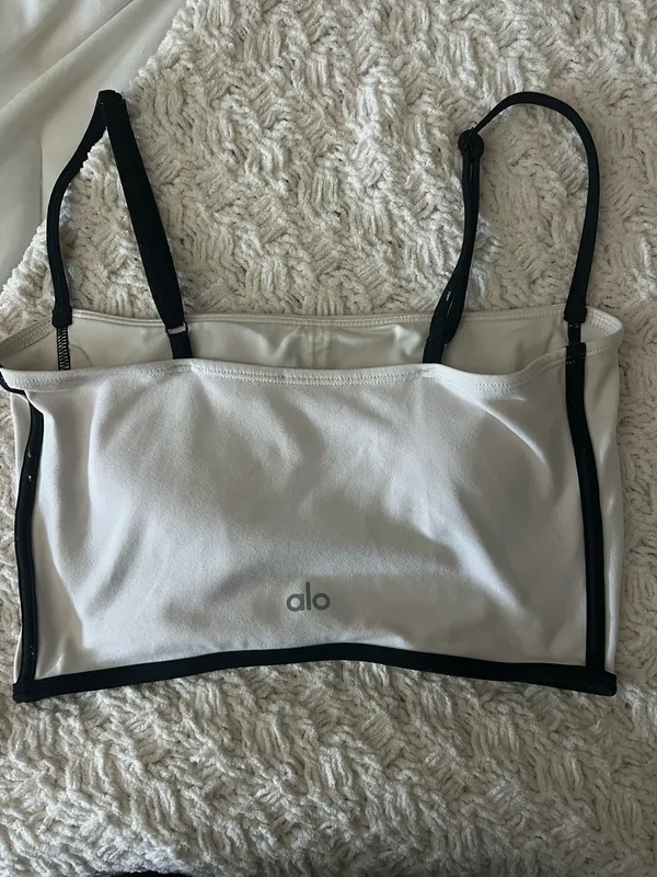 Alo White And Black Tank Top - Image 2