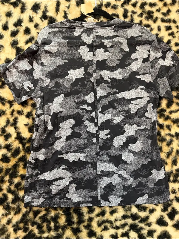 lululemon athletica Black & Gray Camouflage Short Sleeve Tee - Image 3