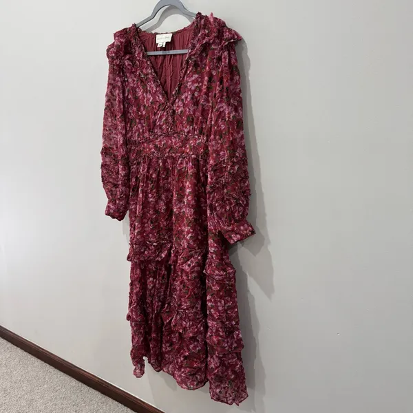 Sachin & Babi Size 10 Ronnie Printed Floral Ruffle‎ Dress - Image 4