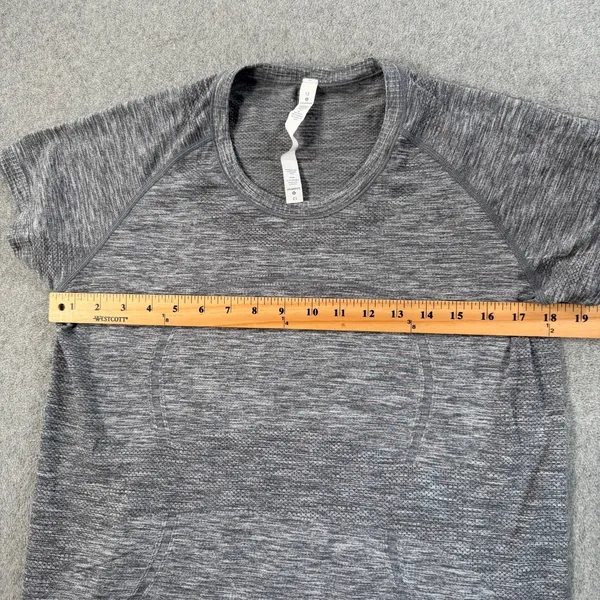 Lululemon Swiftly Tech Short Sleeve Shirt Women's 12 Heathered Gray Stretch Yoga - Image 6