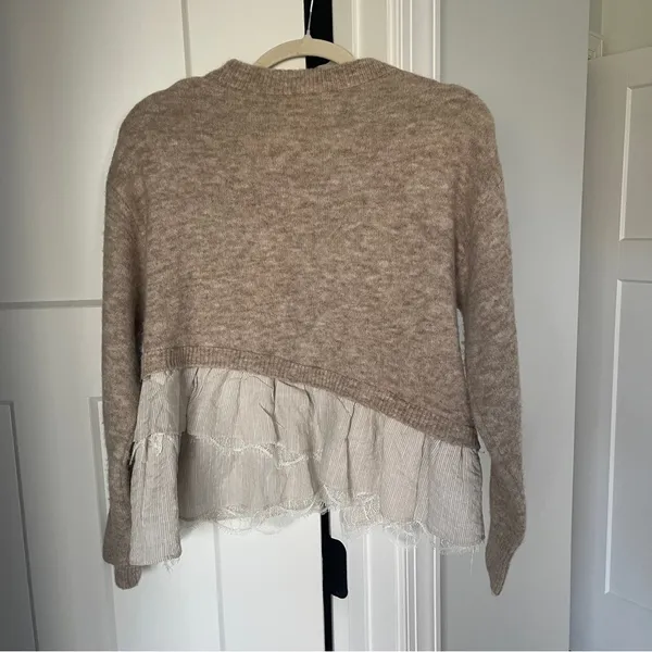 Cinq a‎ Sept Sweater Ruffle Hem Atlas Pullover Size XXS - Image 5