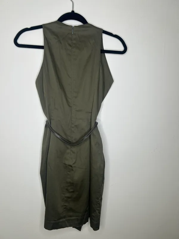 Green Belted Sheath Dress - Image 6
