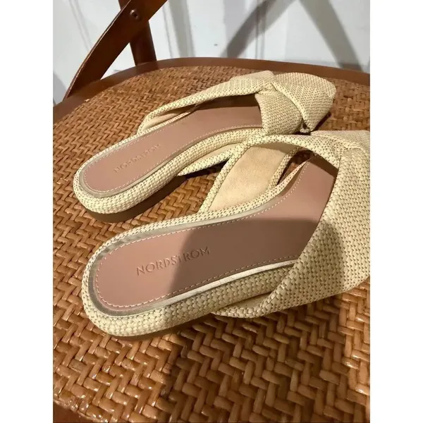 Nordstrom’s rattan cross front sandals size 6.5 - Image 7