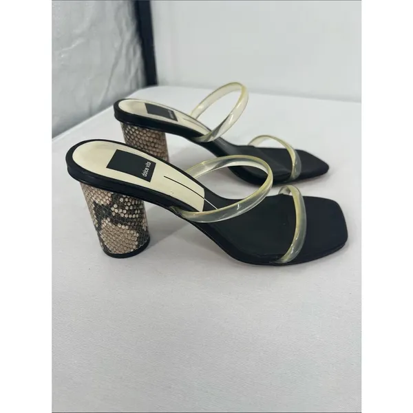 Dolce Vita Clear-Strap Sandals with Snake-Print Block Heel - Image 2
