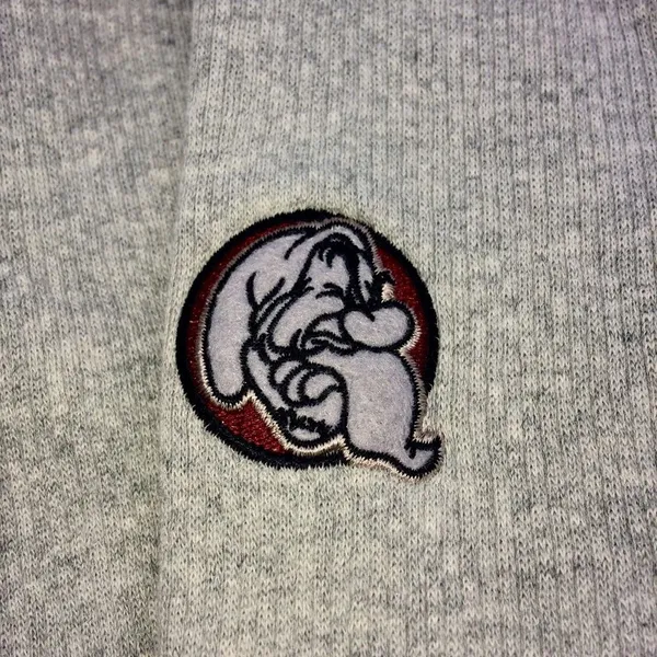 Disney Unisex Grumpy Gray w/Red/Black Trim Ribbed Textured Sweatshirt-Size Small - Image 11