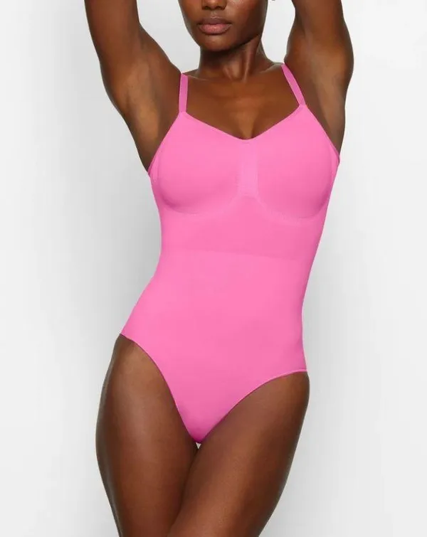 SKIMS SCULPTING BODYSUIT W SNAPS Neon Orchid S/M New without box - Image 6