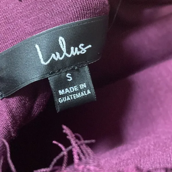 Lulu’s New Hometown Girl Plum Purple High Beck Lace Skater Mini Dress Size Small - Image 3