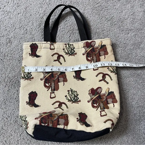 Equestrian Tapestry‎ Tote Handbag Black - Image 7