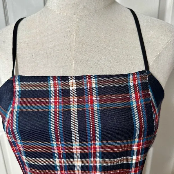 Urban Outfitters blue and red plaid mini dress - Image 3