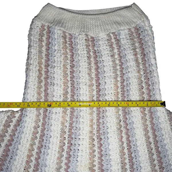 Penroye Women's Sweater Knit Short Sleeve Crew Neck Cream Multicolor - Image 5