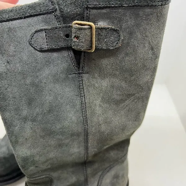 Fiorentini + Baker Mike moto Boot green pull on adjusable buckles sz 36.5 US 6.5 - Image 4