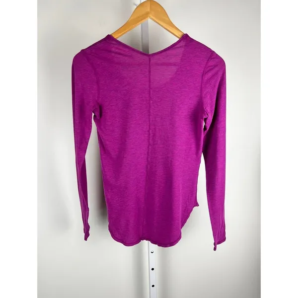 Lululemon Purple Long Sleeve Top Thumb Holes Athletic Shirt Love Scoop? Hot Pink - Image 8