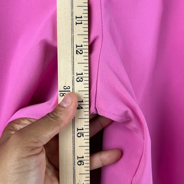 Shein Womens 1XL Pink Wide Leg Cargo Pants Elastic Waist Flap Pocket Pull On - Image 9