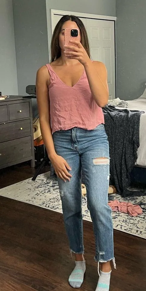 Pink Aritzia Open Back Tank - Image 4