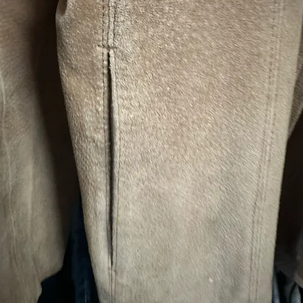 Women's Tan Suede/Leather Jacket Size XXL - Image 4