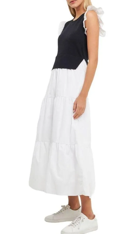 English Factory Mixed Media Sleeveless Maxi Dress - Image 7