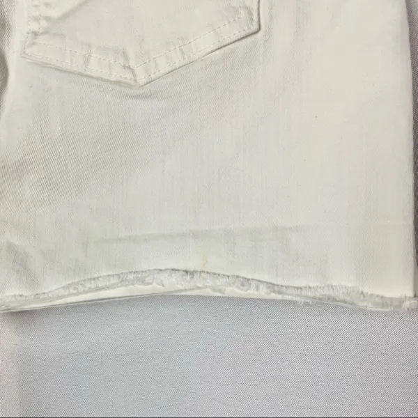 Gap Denim White Distressed Denim Mini‎ Skirt 27 - Image 4