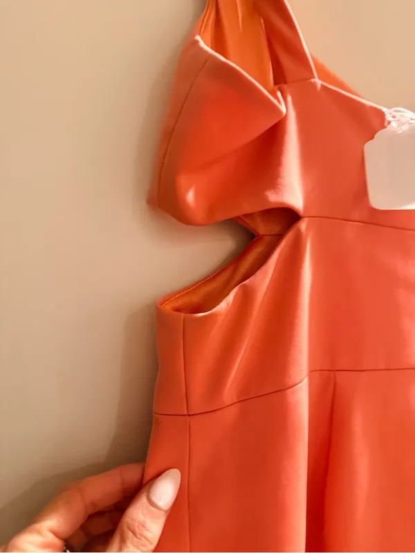Jay Godfrey Coral-Orange Women’s One-Piece Romper - Image 3
