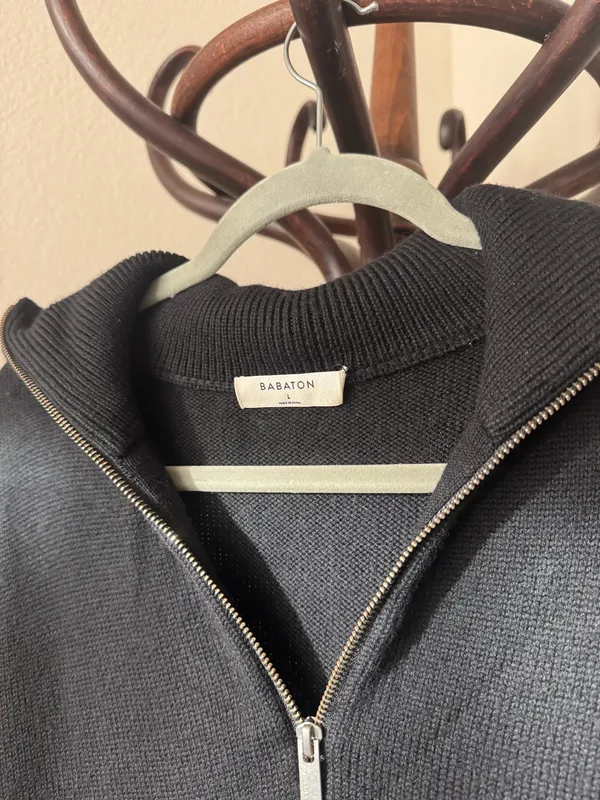 Aritzia Babaton 100% Wool Heavy Half Zip Sweater  - Image 3