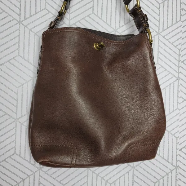 Coach Chelsea Brown Leather Turn Lock - Image 2