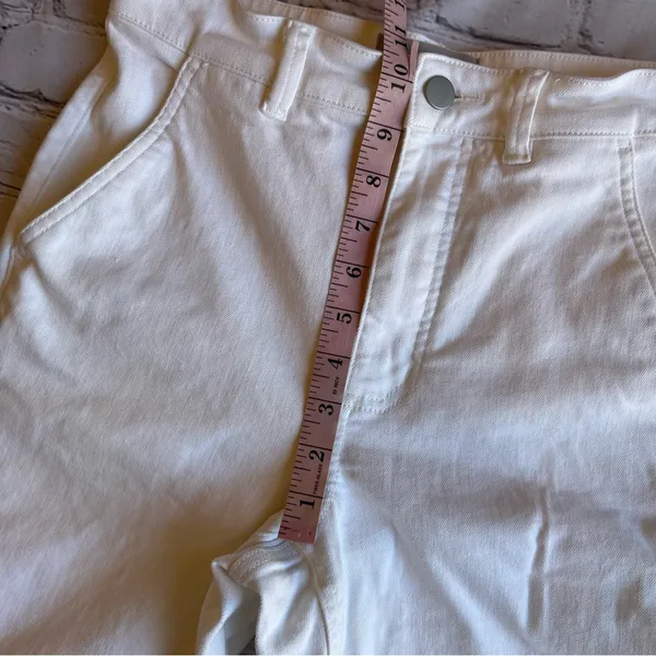 Everlane Cropped Straight Short White Denim Jeans Pants Size 4 Clean Girl Preppy - Image 4