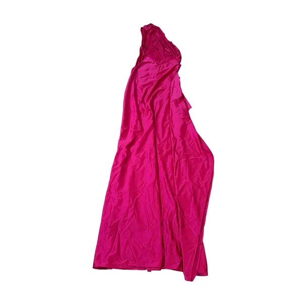 NWT OYS Small Rose Red‎ Pink Wedding Prom One Shoulder Satin Ruched Bodycon Maxi - Image 5