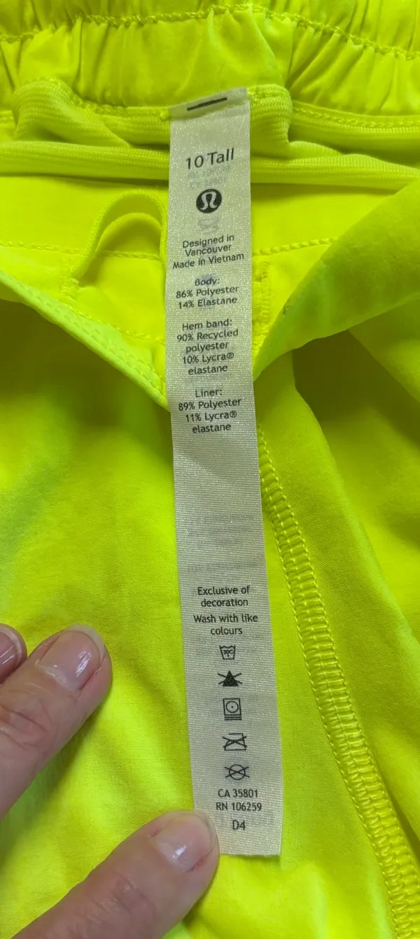 Size 10 Tall lululemon Yellow Hotty Hots - Image 6