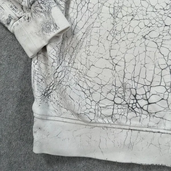 Lululemon Perfectly Oversized Crew Sweatshirt Women's 8 White/Gray Pattern - Image 8