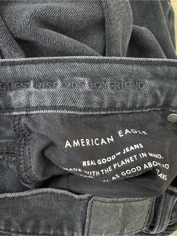 American Eagle Black Highest Rise 90’s Boyfriends Jeans - Image 5