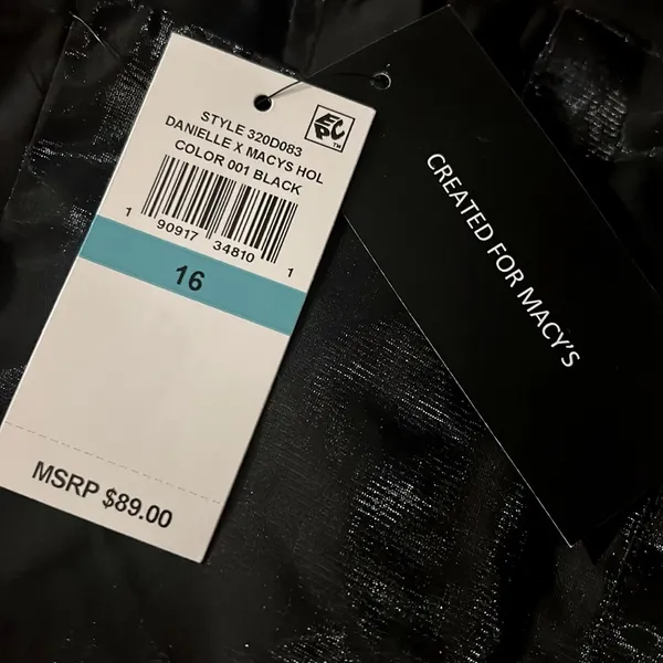 Danielle Bernstein x Macy’s Fit & Flare Mini Dress w/Pockets in Black, Size 16 NWT $89 - Image 4