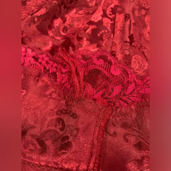 Victoria’s Secret vintage gold label Lace Chemise in Red medium - Image 9