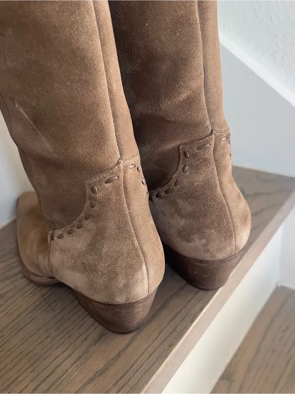 Free People Stitched-Up Western Boots in Brown NWOB - Image 7