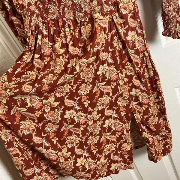 Lark + Grey women’s Floral V-Neck Dress size large - Image 5