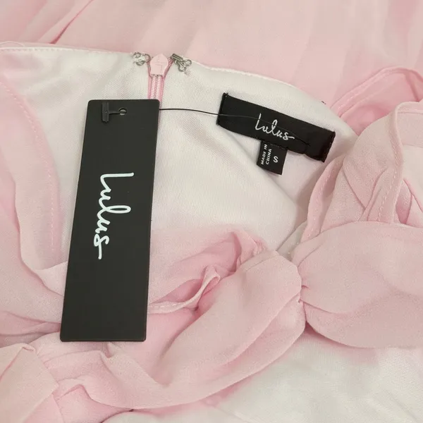 Lulus Marilina Light Pink Pleated Twist-Front Maxi Dress size S NWT - Image 7