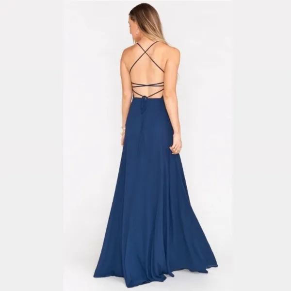 Show Me Your Mumu SMYM Godshaw Goddess maxi dress in navy blue NEW MEDIUM - Image 3