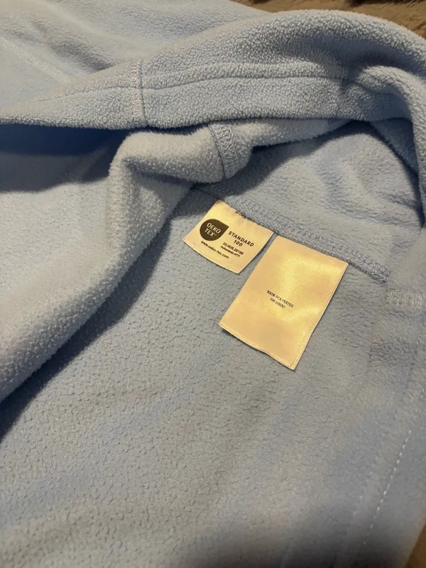 Lands’ End Blue Fleece Quarter Zip Pullover Cozy Soft Jacket M - Image 6