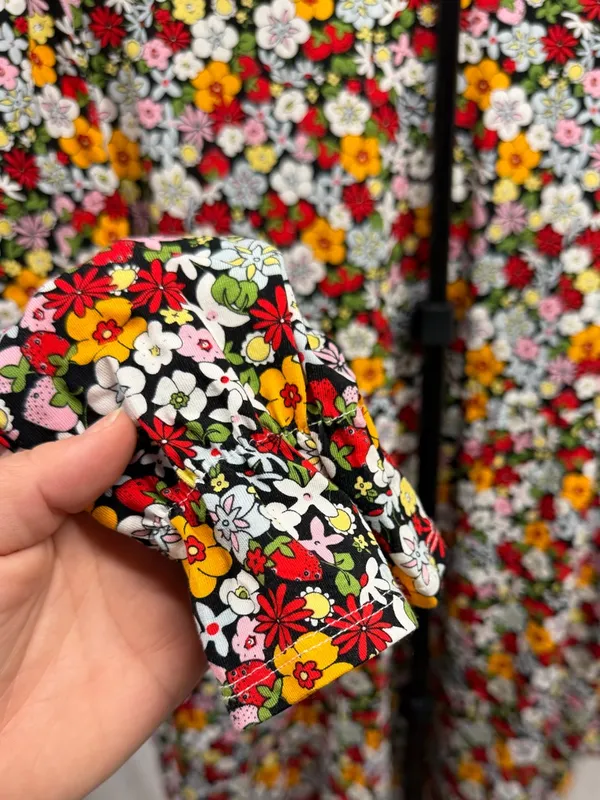 Modcloth Women's XL Ever So Sweetly Colorful‎ Floral Long Sleeve Babydoll Dress - Image 7
