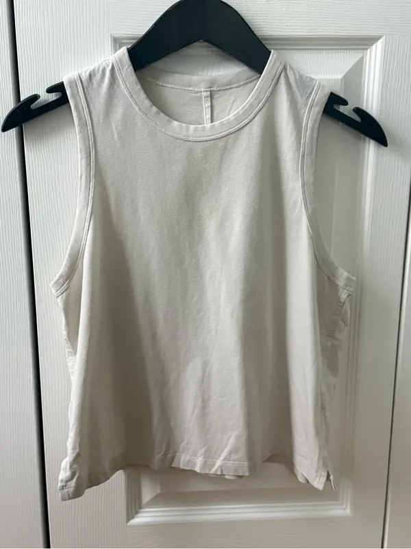 Lululemon Classic-Fit Cotton-Blend Tank in White - Image 3