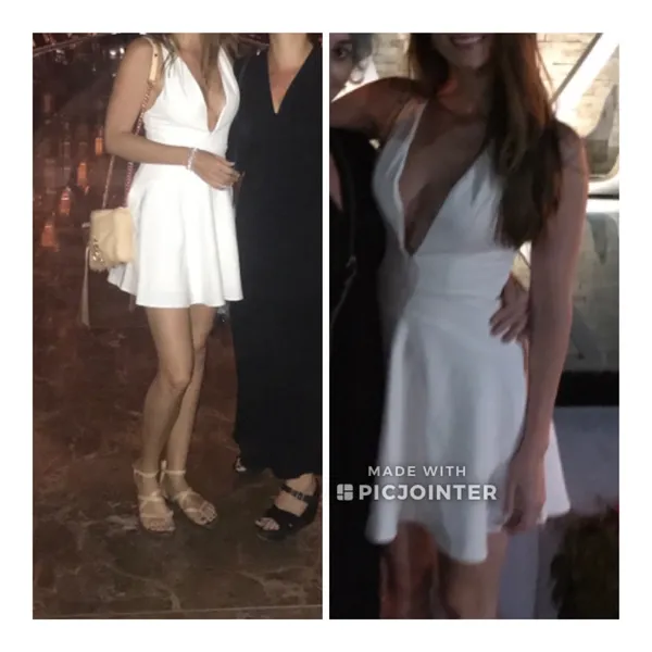 NBD x Revolve Ride or Die Dress Skater S Plunge White - Image 8