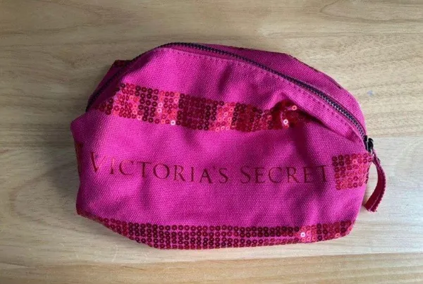 Victoria's Secret Sequin Makeup Cosmetic Bag - Image 2