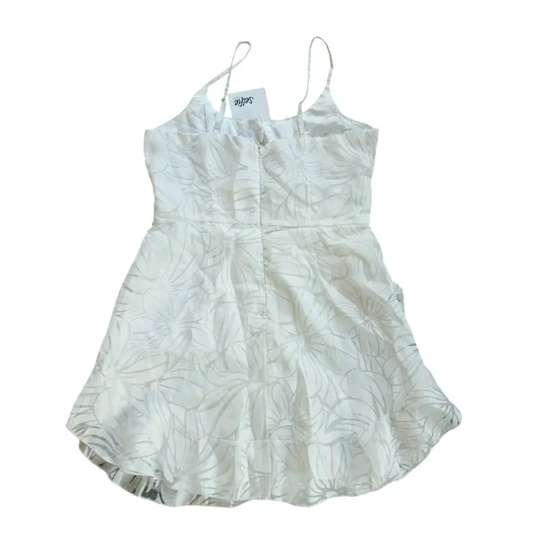 Selfie Leslie White Floral Burnout Ruffle Mini Dress ST1491D01 Size XL - Image 4