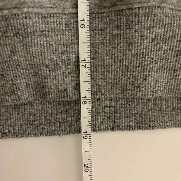 Madewell Heather Gray Cropped Polo Sweatshirt - Image 6