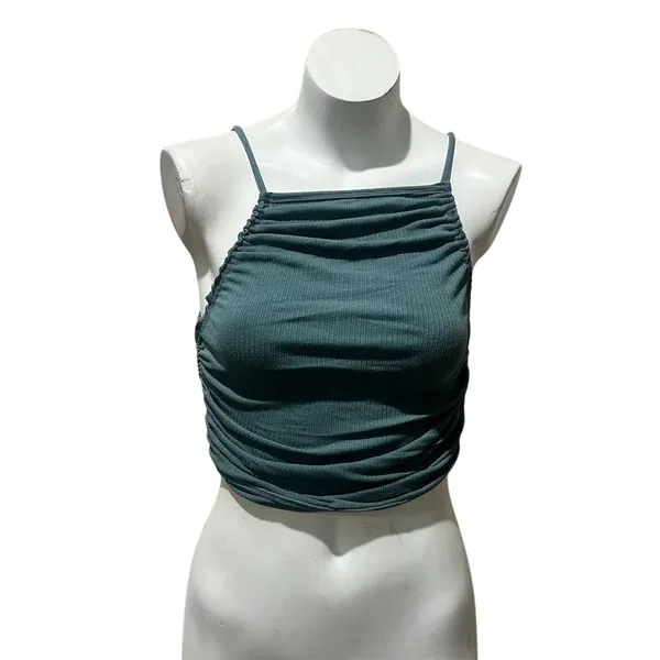 Out from under urban outfitters Women's Green Halter Knit Tank Top Size M Casual - Image 9