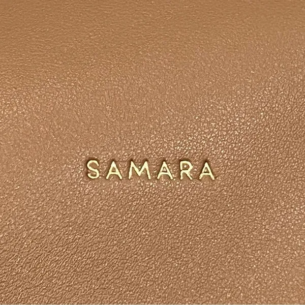 NEW SAMARA Tan Vegan Leather Crossbody Purse Bag - Image 3