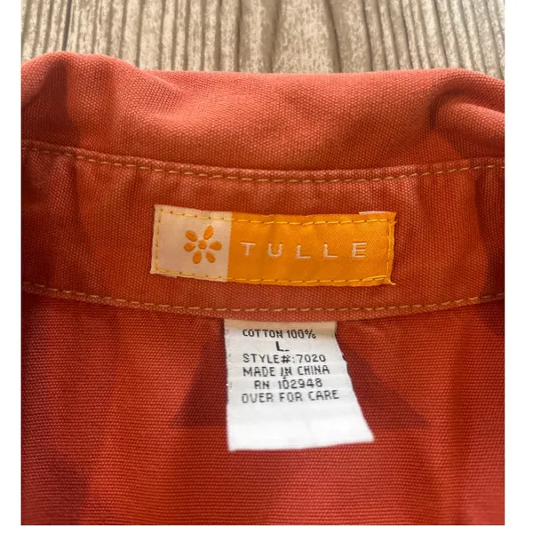 TULLE brand short Jacket Women’s size L rust color great for Fall midweight - Image 2