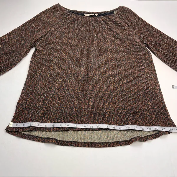 Soft Surroundings Carmella Metallic Top Womens SZ Large Brown Black Gold Blouse‎ - Image 9