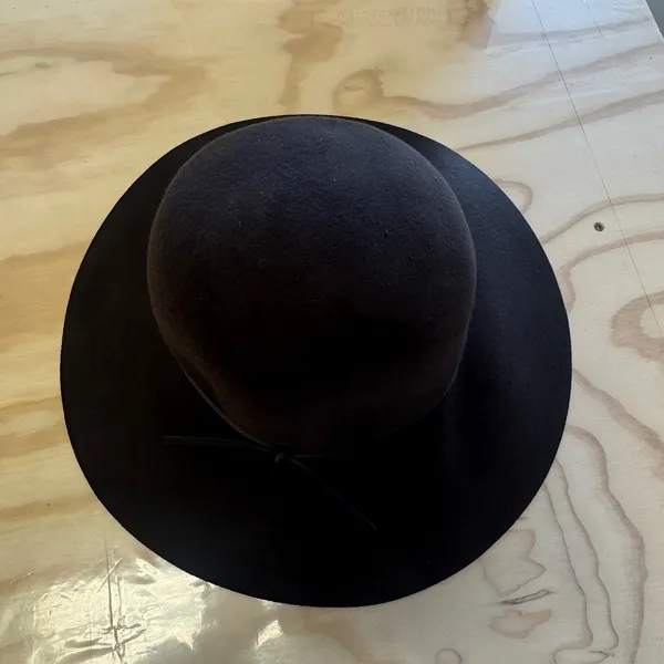NWT Aritzia Talula Baylis Hat Espresso‎ Brown Wool Floppy Wide Brim Packable S/M - Image 3